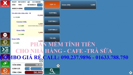 Bán máy tính tiền trọn bộ cho quán cafe tại quận 9