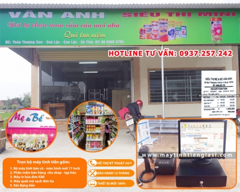 Lắp đặt máy tính tiền giá rẻ cho shop mỹ phẩm, phụ kiện tại Kiên Giang