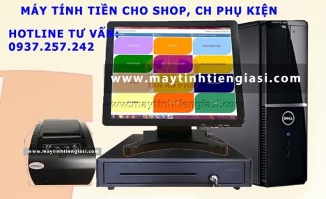Lắp đặt máy tính tiền cảm ứng trọn bộ giá rẻ cho shop mỹ phẩm, phụ kiện tại Kiên Giang