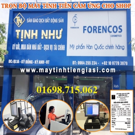 Bán máy tính tiền cảm ứng trọn bộ cho shop tại hà nội 