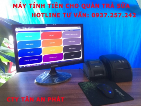 Lắp đặt máy tính tiền trọn bộ giá rẻ cho quán trà sữa tại Rạch Giá, Hà Tiên