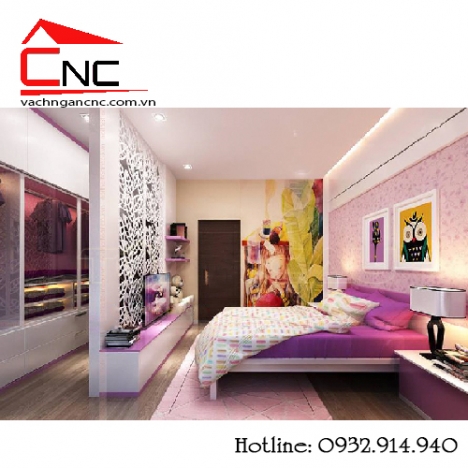 Mẫu mã hoa văn trên vách ngăn cnc phòng ngủ đẹp