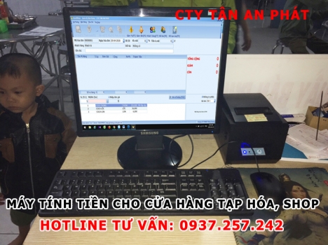 Lắp đặt máy tính tiền cho shop mỹ phẩm, phụ kiện tại An Giang, Đồng Tháp