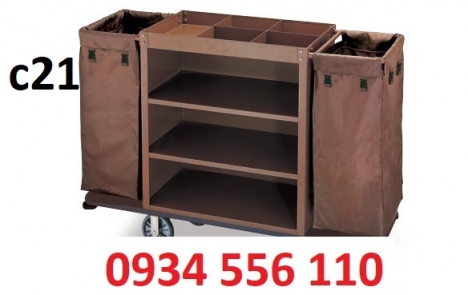 Xe đẩy dọn phòng khách sạn, xe đẩy dọn vệ sinh khách sạn chất lượng