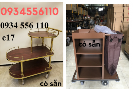 Xe đẩy dọn phòng khách sạn, xe đẩy dọn vệ sinh khách sạn chất lượng