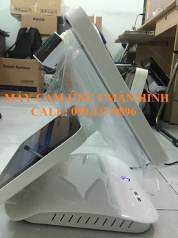 Lắp đặt máy tính tiền 2 màn hình cho quán cafe tại Củ Chi