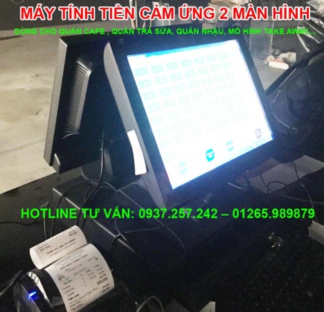 Trọn bộ máy bán hàng cảm ứng 2 màn hình Chip Intel tại TPHCM