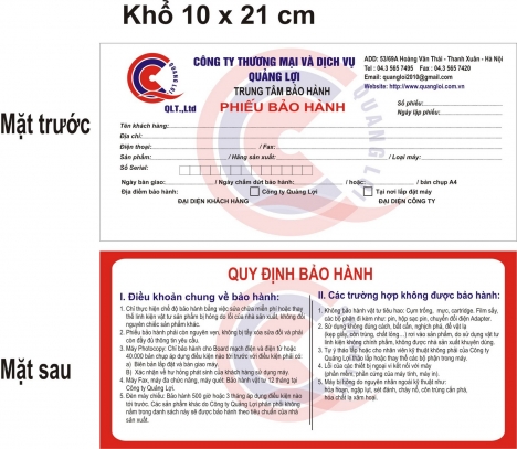 In tem-phiếu  bảo hành giá rẻ ,nhanh lấy nhất hcm