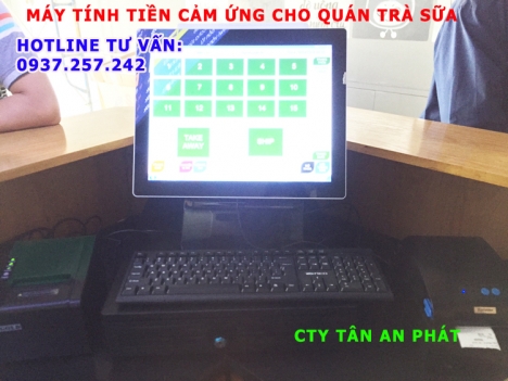 Bán máy tính tiền cảm ứng cho quán trà sữa tại An Giang, Đồng Tháp, Cần Thơ