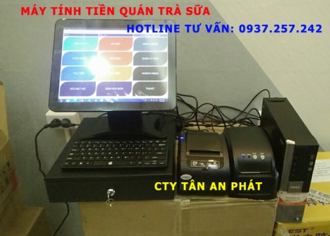 Bán máy tính tiền cảm ứng giá rẻ cho quán trà sữa tại An Giang, Đồng Tháp, Cần Thơ