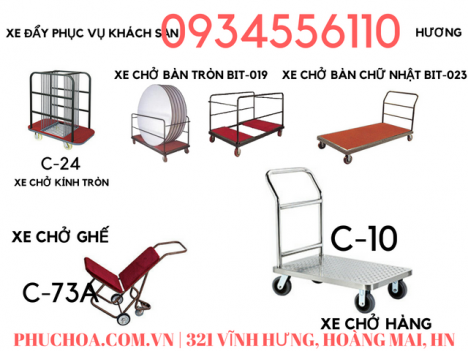 Xe chở đồ giặt là khách sạn, xe chở đồ vải cho khách sạn