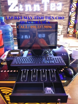 Lắp đặt máy bán hàng trọn bộ cho quán cafe tại Tiền Giang