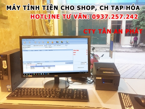 Lắp đặt máy tính tiền cho shop quần áo, giày dép tại Đồng Tháp, An Giang