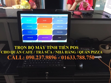 Lắp đặt máy bán hàng trọn bộ cho quán cafe tại Tiền Giang