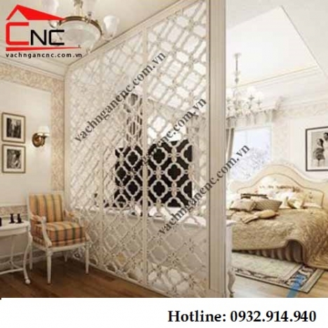 Vách ngăn phòng ngủ và vách phòng khách cnc đẹp