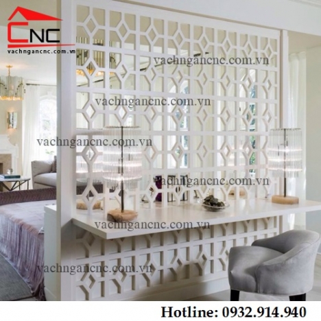 Vách ngăn phòng ngủ và vách phòng khách cnc đẹp