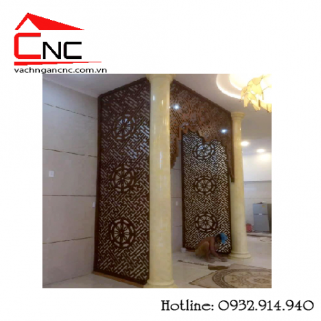 Cổ điển với mẫu vách ngăn phòng thờ, vách bàn thờ cnc