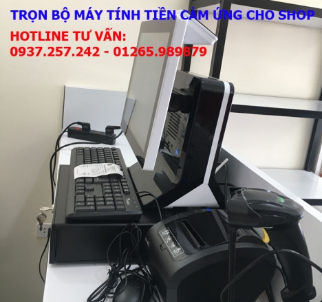 Trọn bộ máy tính tiền cảm ứng cho shop quần áo, shop mỹ phẩm tại Cần Thơ