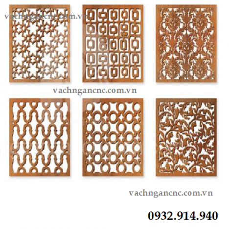 Thi công, gia công vách ngăn cắt cnc trang trí giá rẻ