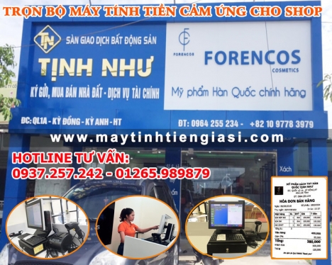 Trọn bộ máy tính tiền cho shop quần áo, shop mỹ phẩm tại Phú Nhuận, Bình Thạnh, Thủ Đức