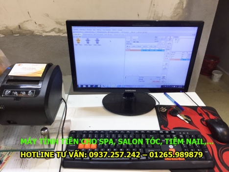 Trọn bộ máy tính tiền cho spa, salon tóc tại An Giang, Đồng Tháp