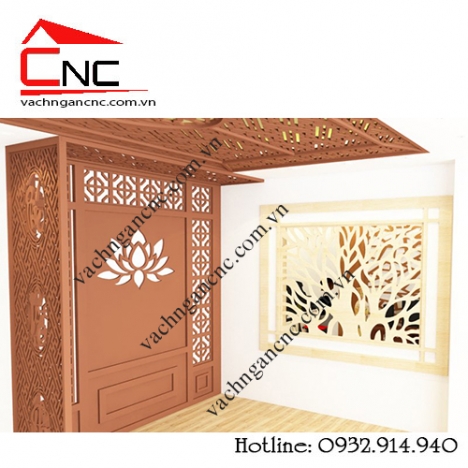 Ấn tượng với mẫu vách ngăn cnc trang trí bằng gỗ đẹp