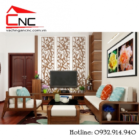 Tỉ mỉ trong cách chọn vách ngăn trang trí phòng khách cnc cho nhà đẹp