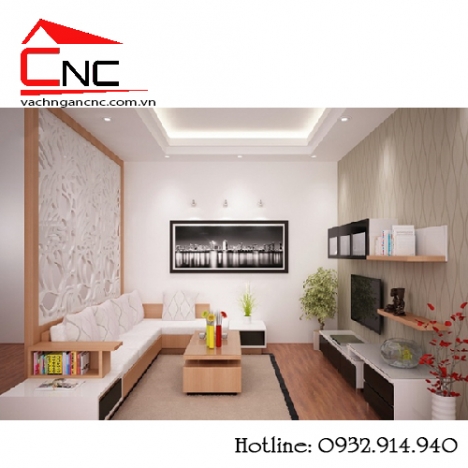 Tỉ mỉ trong cách chọn vách ngăn trang trí phòng khách cnc cho nhà đẹp