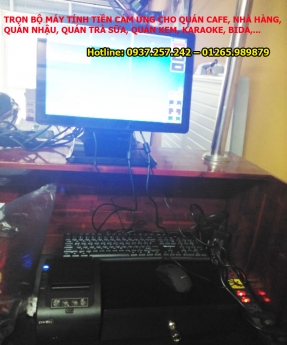 Trọn bộ máy tính tiền cảm ứng cho quán cafe, nhà hàng tại Đà Nẵng, Hà Tĩnh