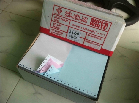 CUNG CẤP GIẤY IN VI TÍNH LIÊN TỤC 1.2.3.4.LIÊN , GIÁY IN HÓA ĐƠN, GIẤY