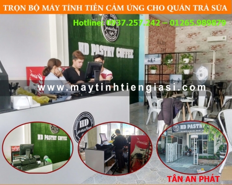 Trọn bộ máy tính tiền cảm ứng cho quán trà sữa bán tại Vũng Tàu