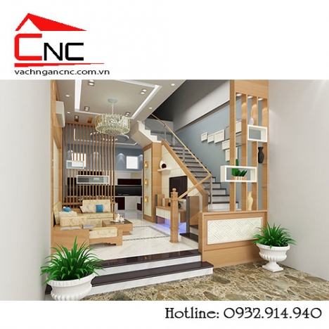 Nội thất nên chọn cầu thang bằng lam gỗ cnc trang trí đẹp