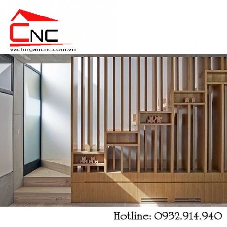Nội thất nên chọn cầu thang bằng lam gỗ cnc trang trí đẹp