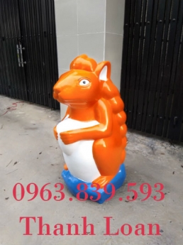 Thùng rác hình thú chất liệu Composite chất lượng cực tốt