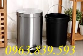 Cc thùng rác inox đạp chân, thùng rác inox khách sạn giá tốt