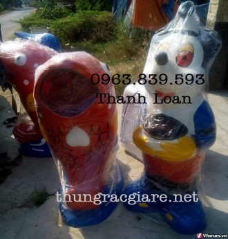 Thùng rác hình thú chất liệu Composite chất lượng cực tốt