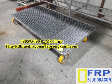Bán tấm sàn thủy tinh frp grating, sàn thao tác xây dựng công nghiệp, sàn kháng hóa chất