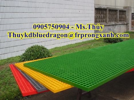 Bán tấm sàn thủy tinh frp grating, sàn thao tác xây dựng công nghiệp, sàn kháng hóa chất