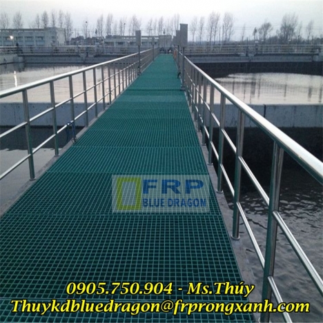Bán tấm sàn thủy tinh frp grating, sàn thao tác xây dựng công nghiệp, sàn kháng hóa chất