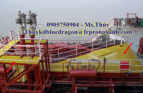 Bán tấm sàn thủy tinh frp grating, sàn thao tác xây dựng công nghiệp, sàn kháng hóa chất