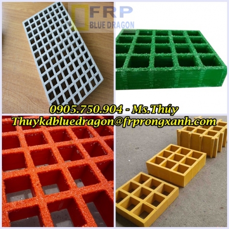 Bán tấm sàn thủy tinh frp grating, sàn thao tác xây dựng công nghiệp, sàn kháng hóa chất