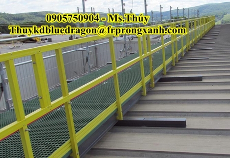 Sản phẩm tấm sàn lót ô lưới màu kháng hóa chất, chống rỉ sét, sàn thao tác trên cao