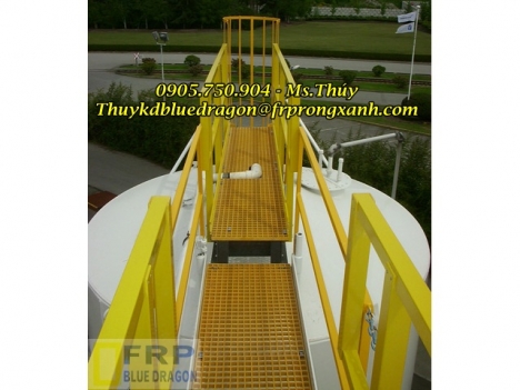 Bán tấm sàn thủy tinh frp grating, sàn thao tác xây dựng công nghiệp, sàn kháng hóa chất