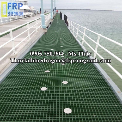 Bán tấm sàn thủy tinh frp grating, sàn thao tác xây dựng công nghiệp, sàn kháng hóa chất