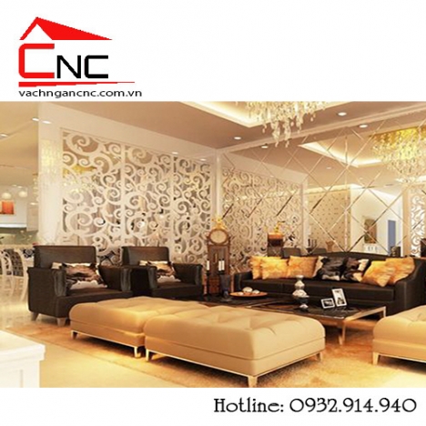 Chung cư phòng khách nên có vách ngăn cnc đẹp