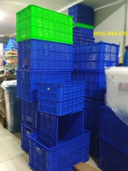 Sóng nhựa 5 bánh xe, rổ nhựa may mặc, rổ nhựa đựng hàng, rổ nhựa công nghiệp