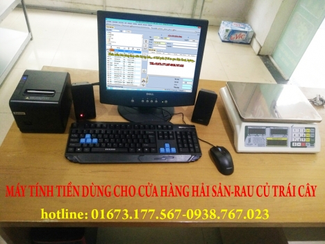 Máy tính tiền, cân điện tử cho cửa hàng thực phẩm sạch, trái cây sạch