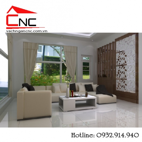 Chung cư phòng khách nên có vách ngăn cnc đẹp