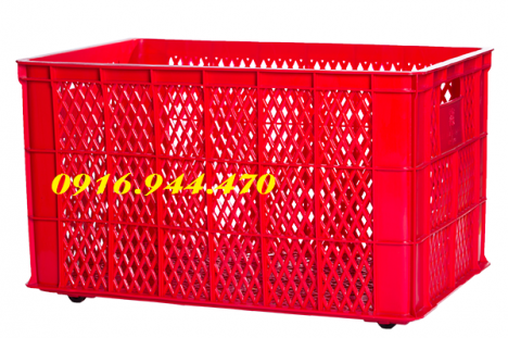 Sóng nhựa 5 bánh xe, rổ nhựa may mặc, rổ nhựa đựng hàng, rổ nhựa công nghiệp