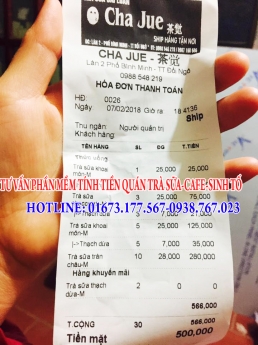 Bán trọn bộ máy tính tiền cảm ứng cho quán TRÀ SỮA